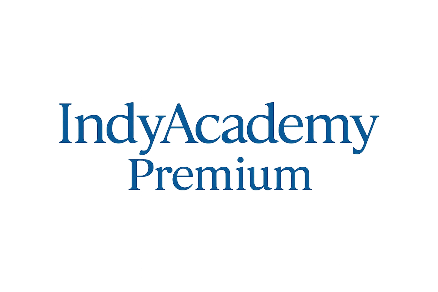 Can you make it with just the words but make it say IndyAcademy Premium