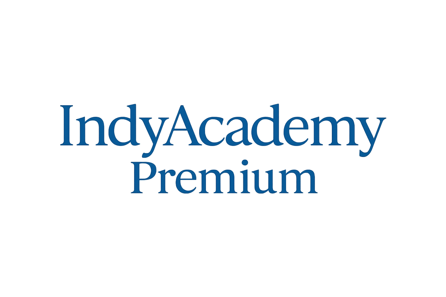 Can you make it with just the words but make it say IndyAcademy Premium