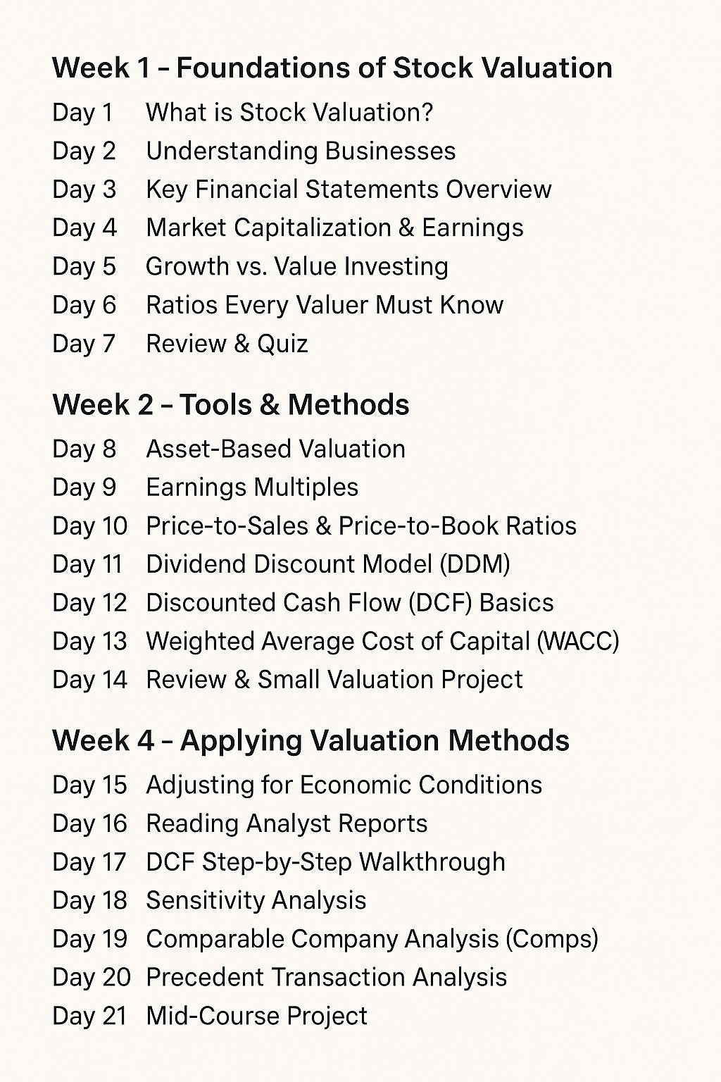 How to value a public company/stock